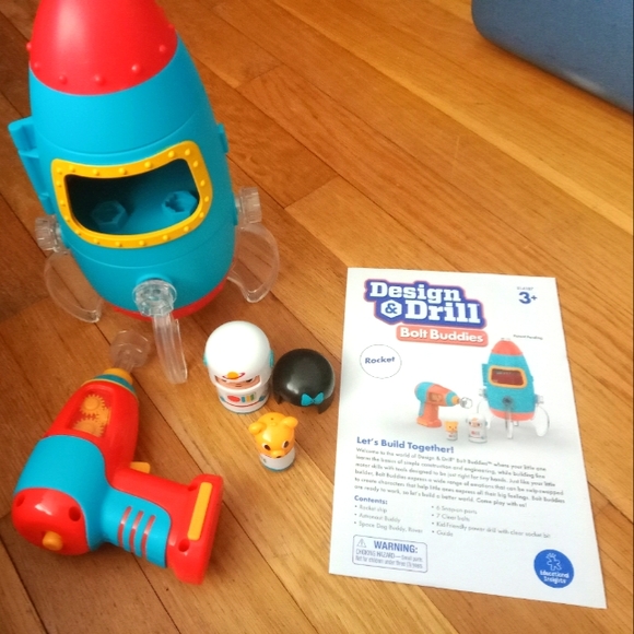 Educational Insights Design and Drill Bolt Buddies Rocket - Picture 3 of 4